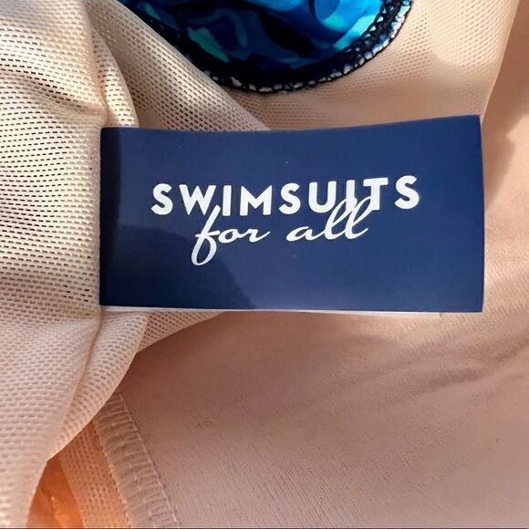 SWIMWUITS FOR ALL ONE PIECE NAVY WITH BUBBLE PRINT SWIMSUIT SIZE 34. - Picture 6 of 8